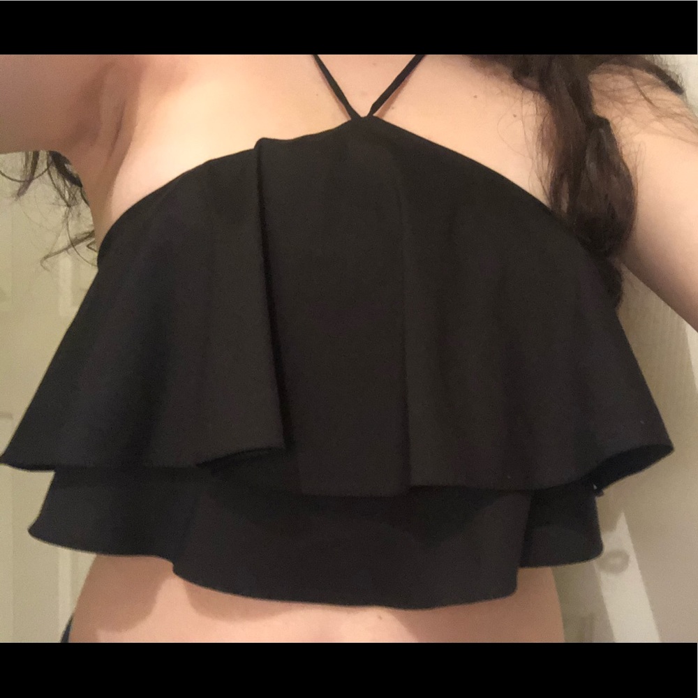 NWT Black Zara Crop Top